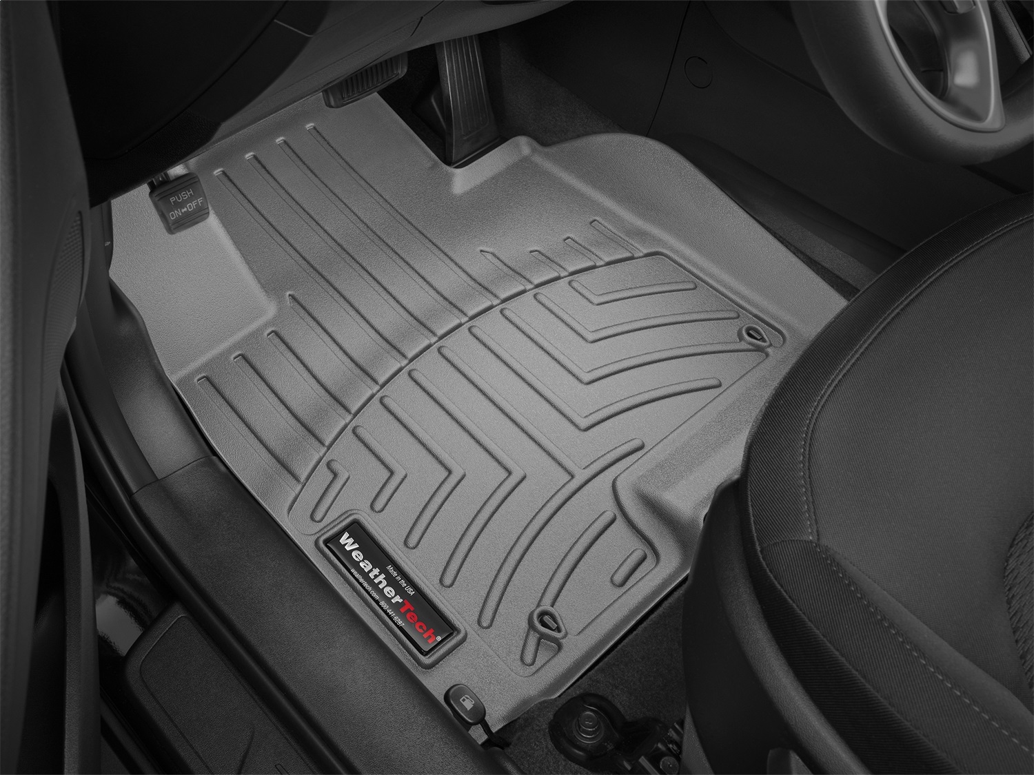 WeatherTech FloorLinerTM DigitalFit; Gray; Front 466451 thumbnail 1