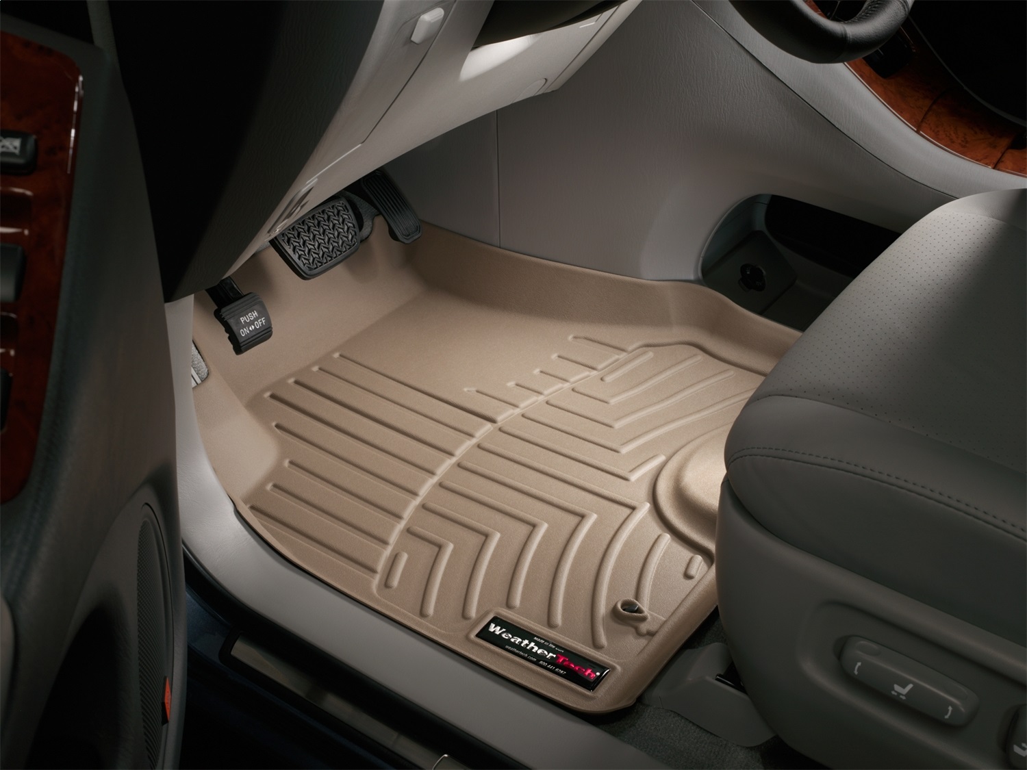 WeatherTech FloorLinerTM DigitalFit; Tan; Front 450141 thumbnail 1