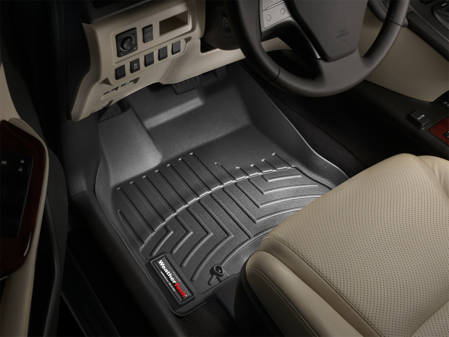 WeatherTech FloorLinerTM DigitalFit; Black; Front 442801 thumbnail 1