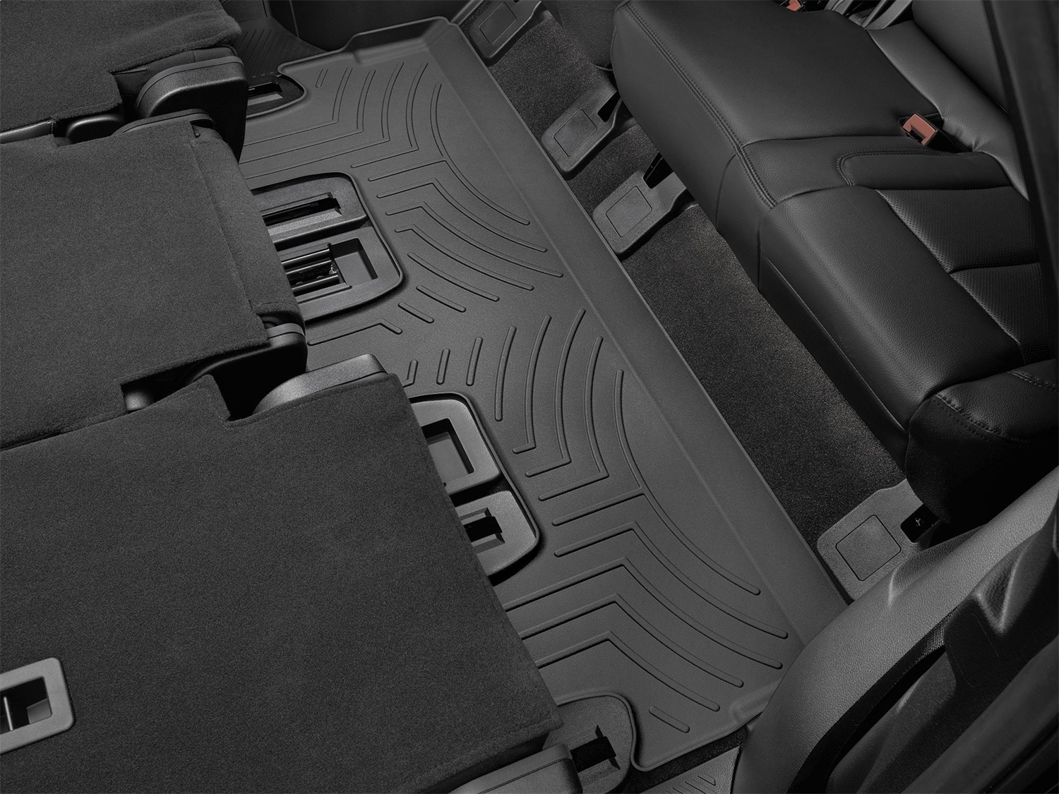 WeatherTech FloorLinerTM DigitalFit; Black; Third Row 4412953 thumbnail 0