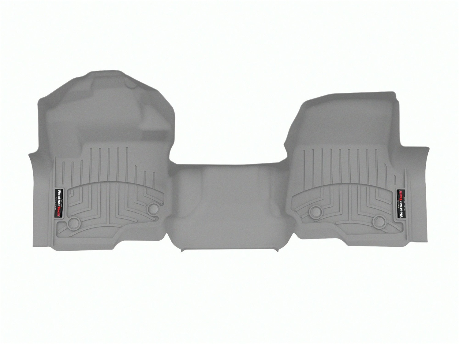 WeatherTech FloorLinerTM DigitalFit; Gray; Front; Over The Hump 4610331 thumbnail 0