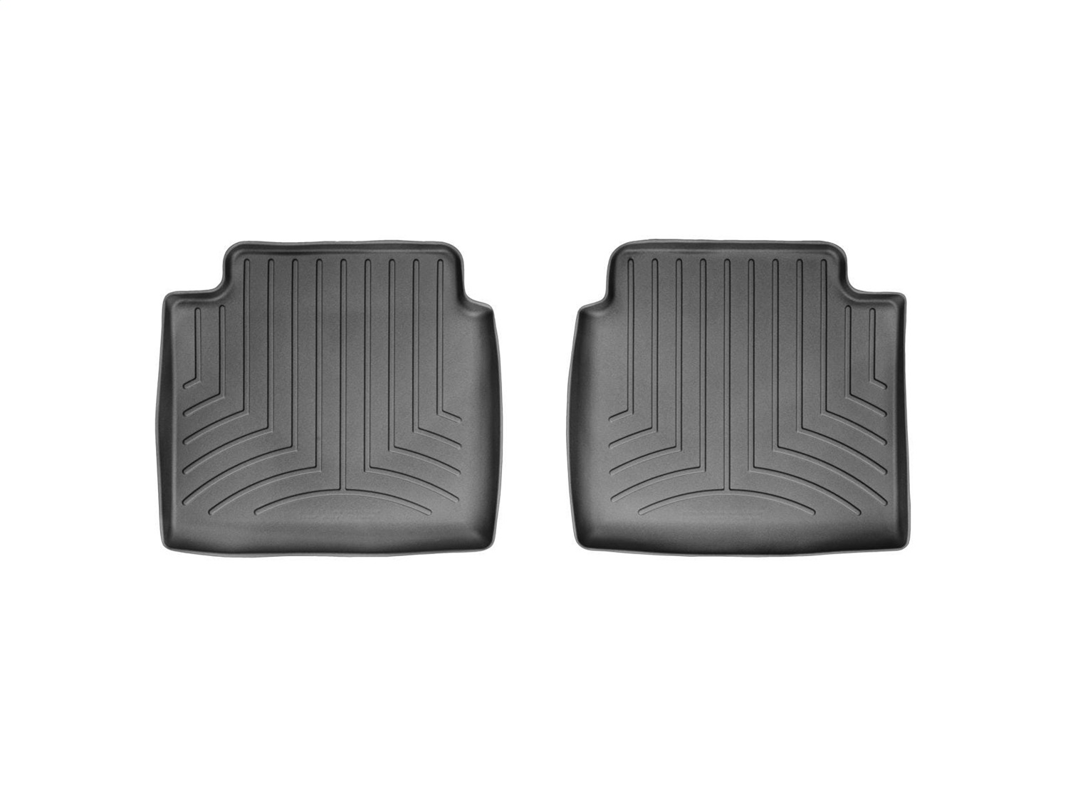 WeatherTech FloorLinerTM DigitalFit; Black; Rear; 2 Pieces 441442 thumbnail 1