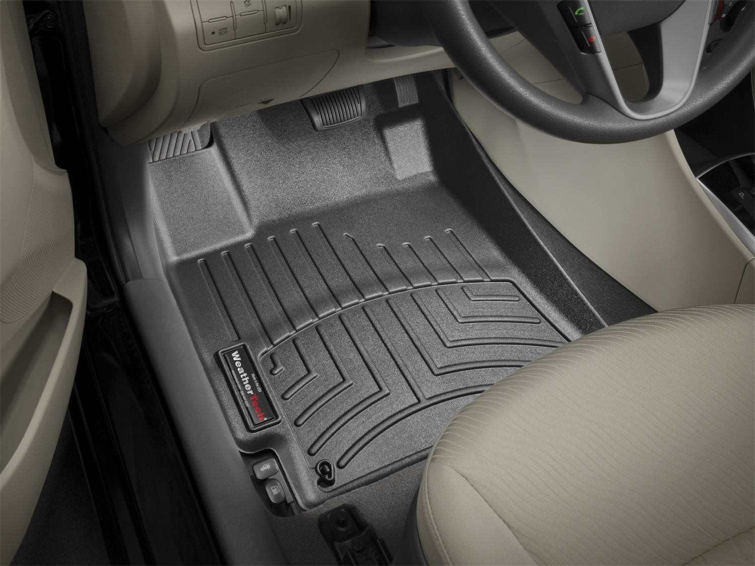 WeatherTech FloorLinerTM DigitalFit; Black; Front 443401 thumbnail 1