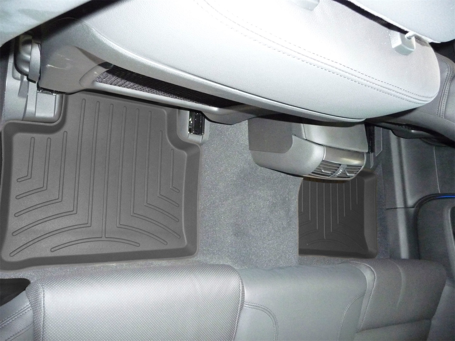 WeatherTech FloorLinerTM DigitalFit; Black; Rear; 2 Pieces 442252 thumbnail 1