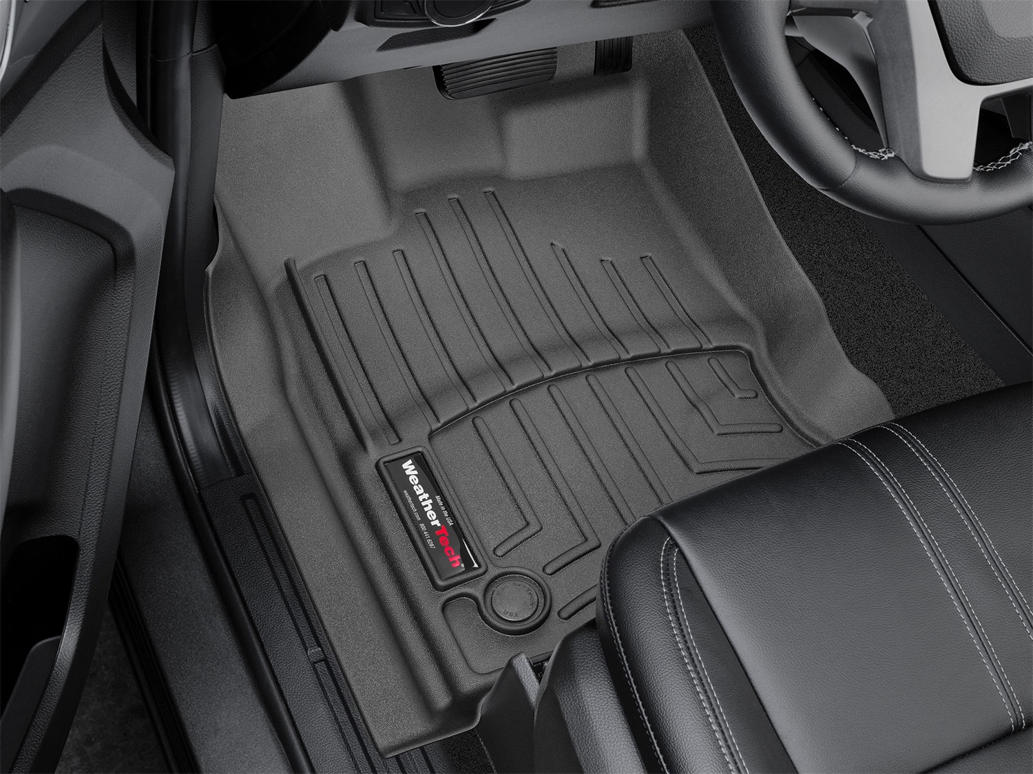 WeatherTech FloorLinerTM DigitalFit; Black; Front 4415181V thumbnail 2