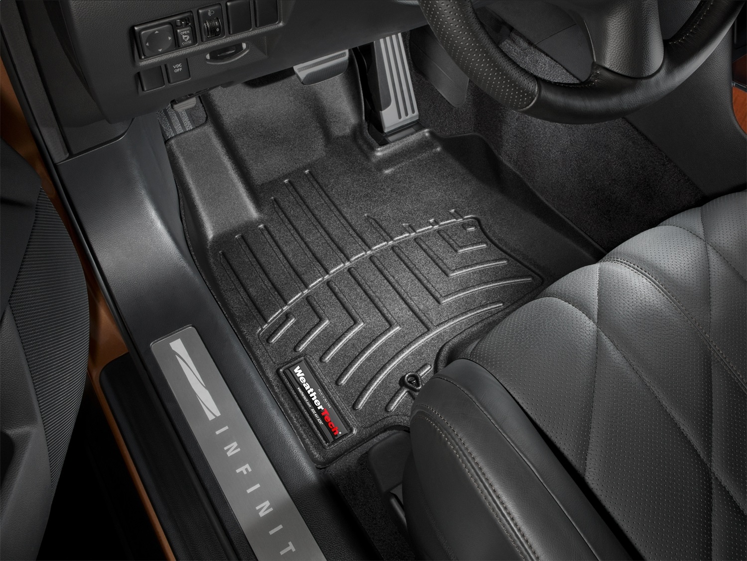 WeatherTech FloorLinerTM DigitalFit; Black; Front 441721 thumbnail 1