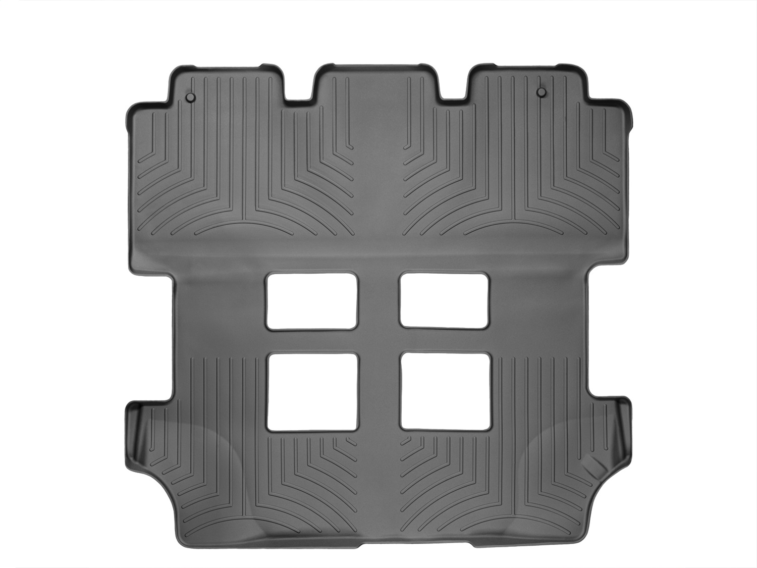WeatherTech FloorLinerTM DigitalFit; Black; Rear And Third Row 443412 thumbnail 0