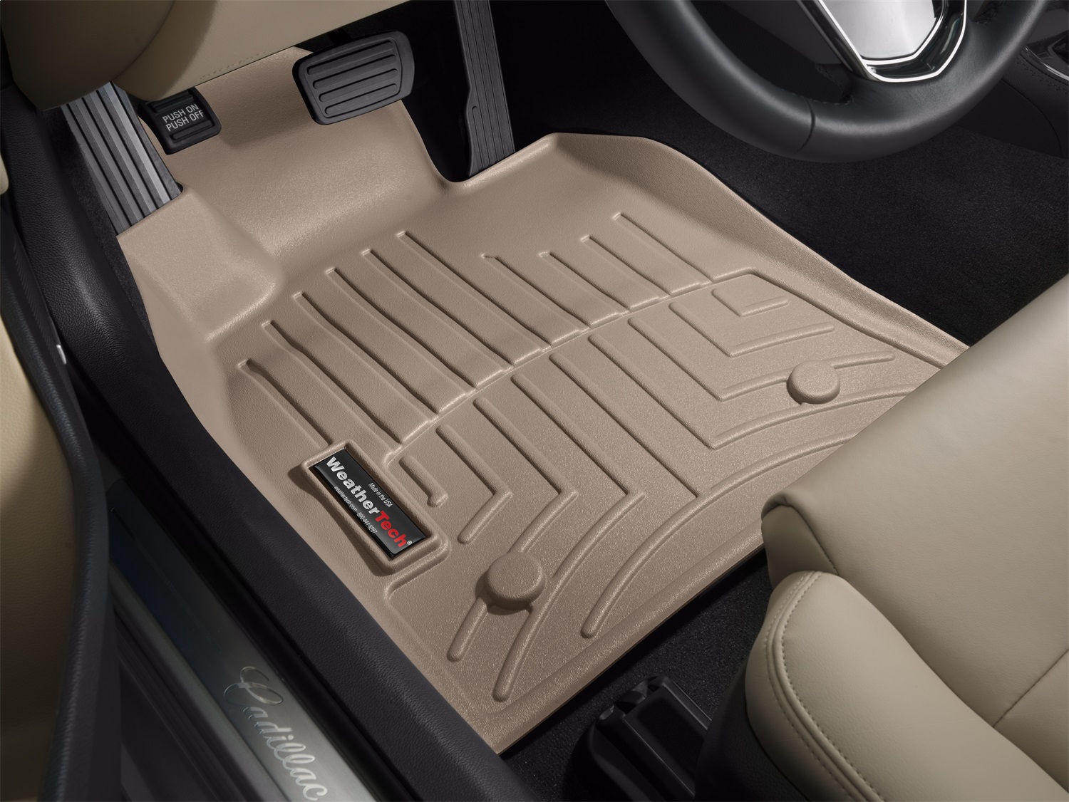 WeatherTech FloorLinerTM DigitalFit; Tan; Front 454971 thumbnail 0