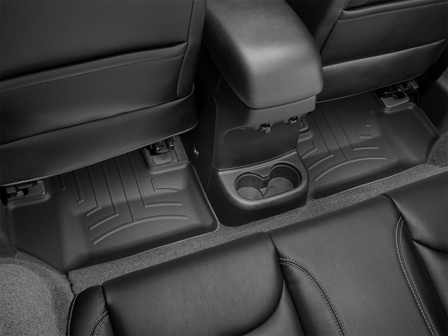 WeatherTech FloorLinerTM DigitalFit; Black; Rear 445733 thumbnail 1