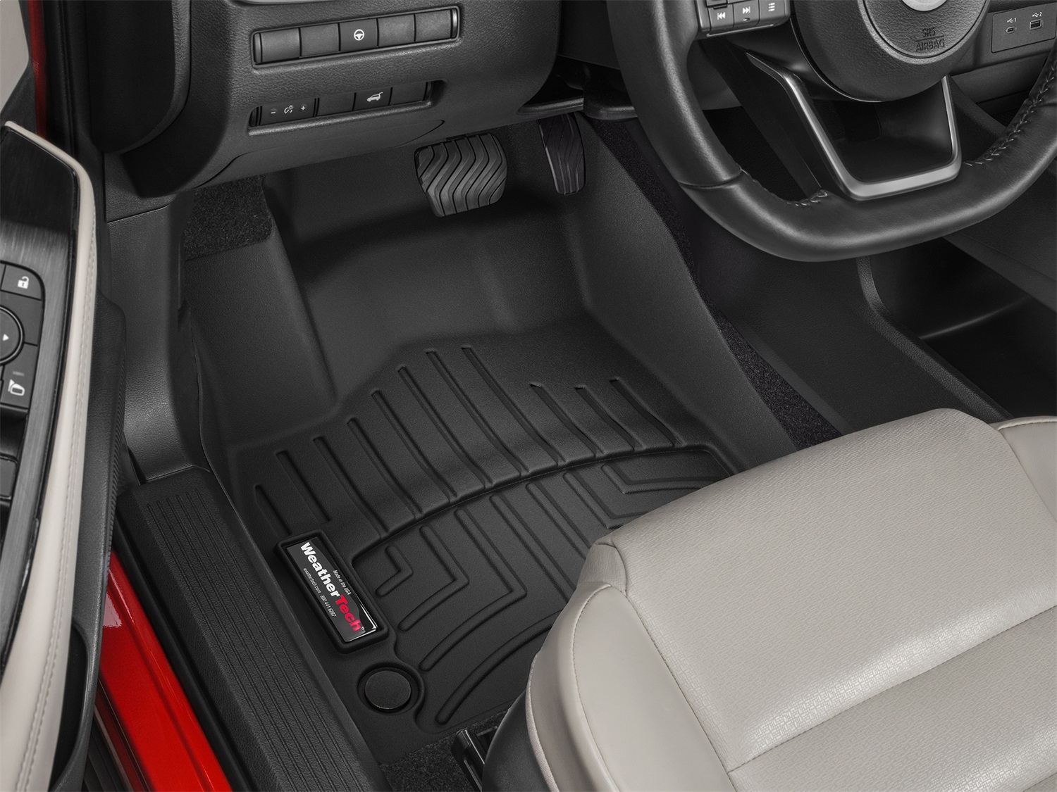 WeatherTech FloorLinerTM DigitalFit; Black; Front 4416441 thumbnail 1