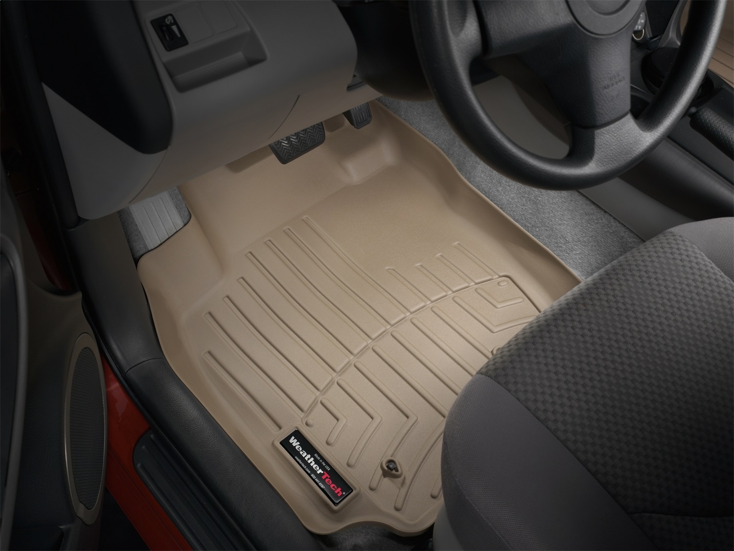 WeatherTech FloorLinerTM DigitalFit; Tan; Front 450721 thumbnail 0