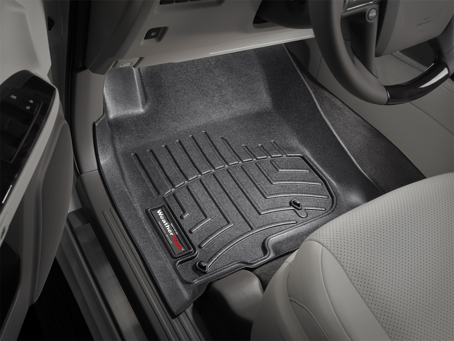 WeatherTech FloorLinerTM DigitalFit; Black; Front 442861 thumbnail 1