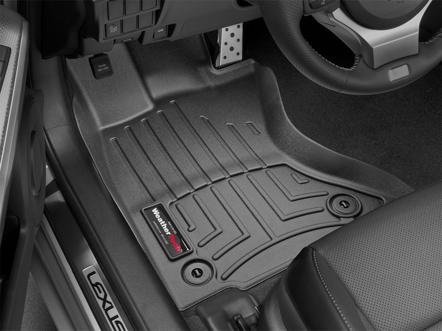 WeatherTech FloorLinerTM DigitalFit; Black; Front 445751 thumbnail 1
