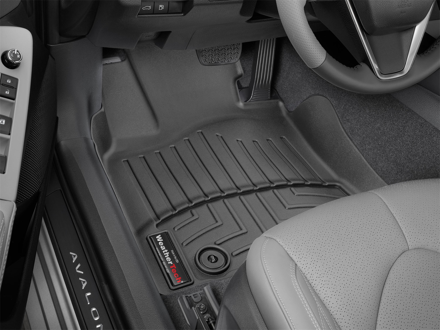 WeatherTech FloorLinerTM DigitalFit; Black; Front 4414571 thumbnail 1