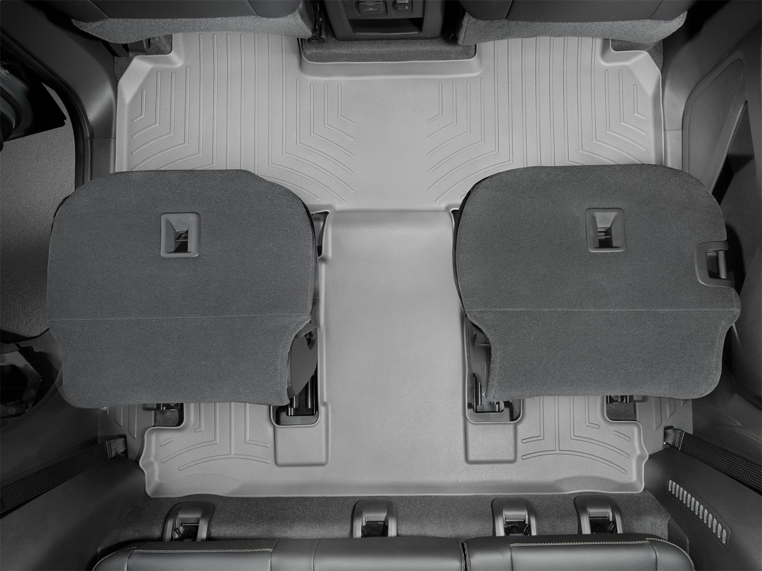 WeatherTech FloorLinerTM DigitalFit; Gray; Rear and Third Row; 1 Piece 4612282 thumbnail 0