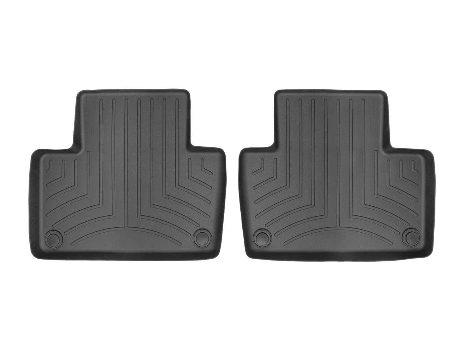 WeatherTech FloorLinerTM DigitalFit; Black; Rear; 2 Pieces 448284 thumbnail 0