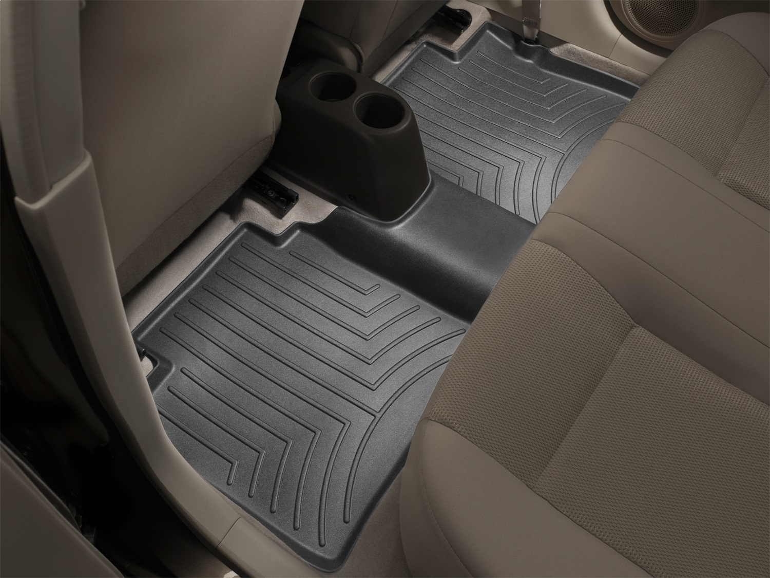 WeatherTech FloorLinerTM DigitalFit; Black; Rear 444112 thumbnail 0