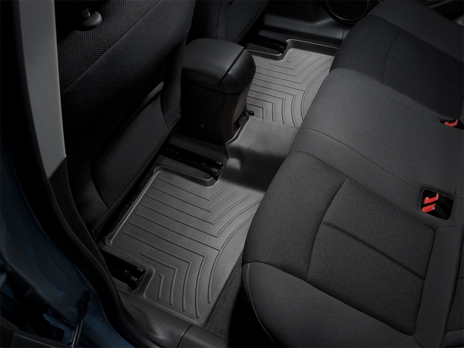 WeatherTech FloorLinerTM DigitalFit; Black; Rear 443442 thumbnail 1