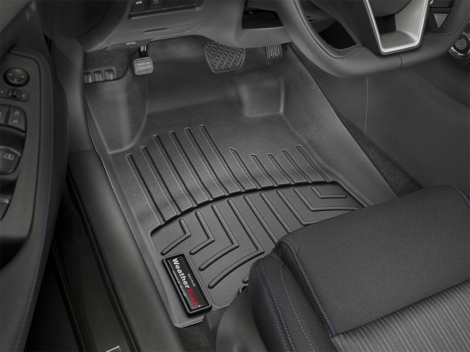 WeatherTech FloorLinerTM DigitalFit; Black; Front 448321 thumbnail 1