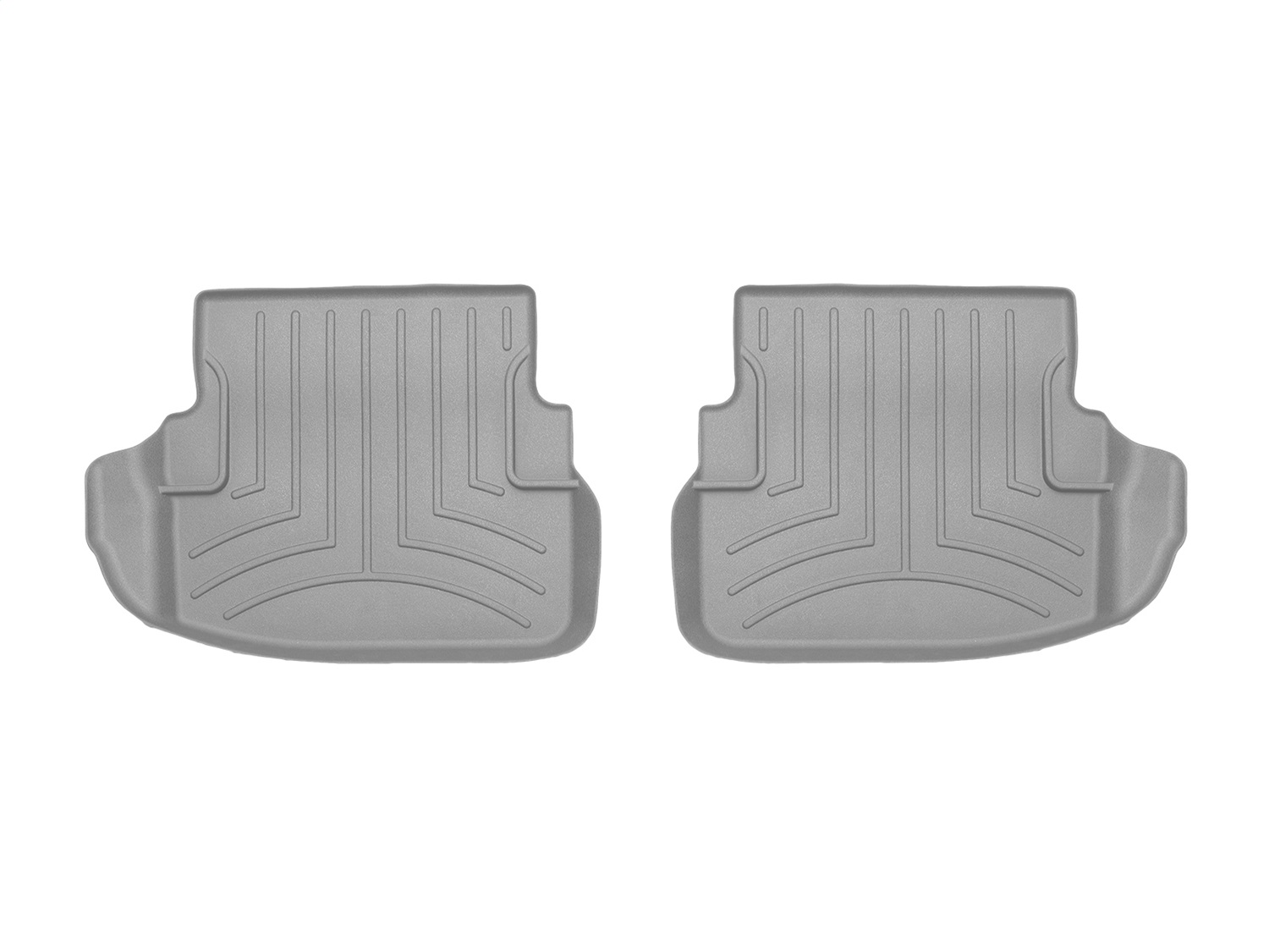 WeatherTech FloorLinerTM DigitalFit; Gray; Rear; 2 Piece Liner 466763 thumbnail 0