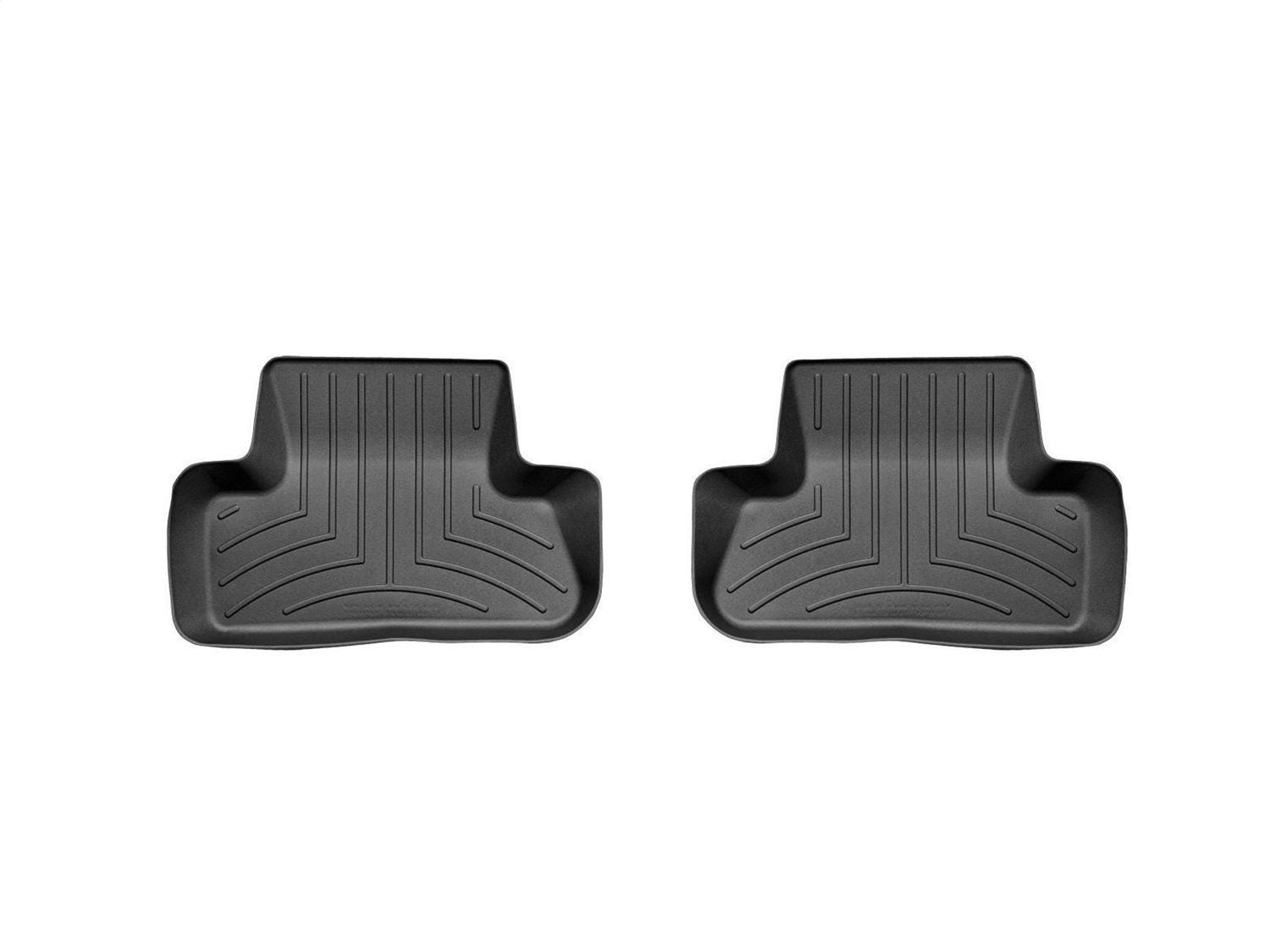 WeatherTech FloorLinerTM DigitalFit; Black; Rear; 2 Pieces 442302 thumbnail 1