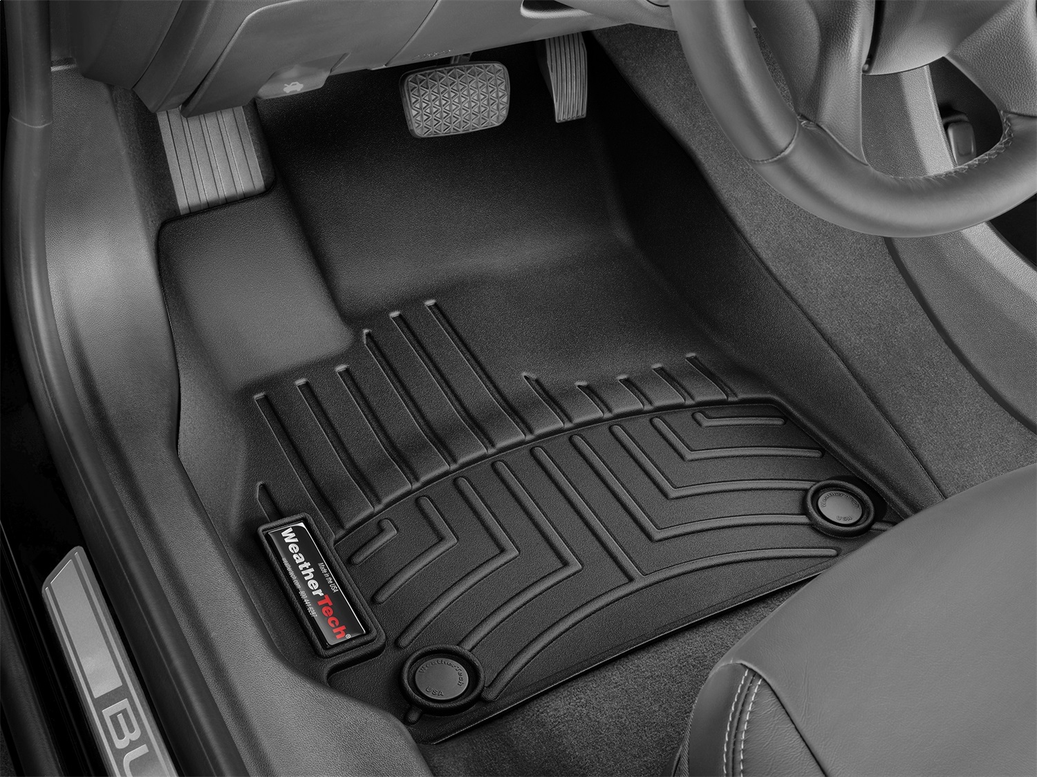 WeatherTech FloorLinerTM DigitalFit; Black; Front 4410381 thumbnail 1