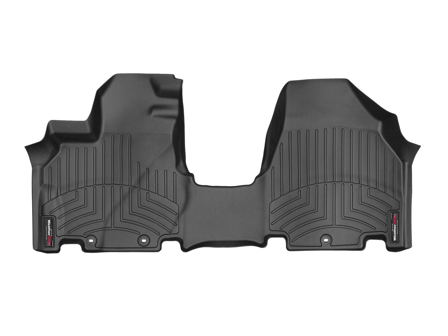 WeatherTech FloorLinerTM DigitalFit; Black; Front; Over The Hump 443471 thumbnail 1
