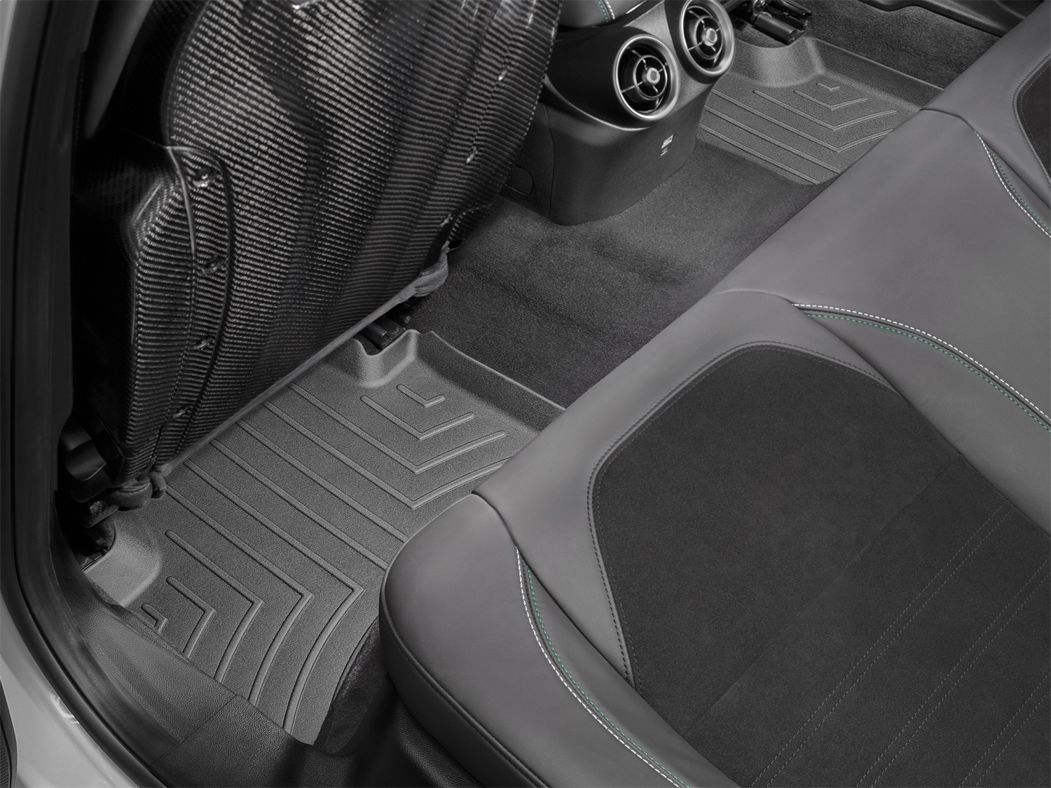 WeatherTech FloorLinerTM DigitalFit; Black; Rear 4410462 thumbnail 1