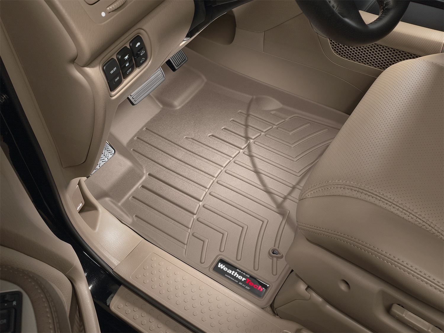 WeatherTech FloorLinerTM DigitalFit; Tan; Front 450221 thumbnail 1