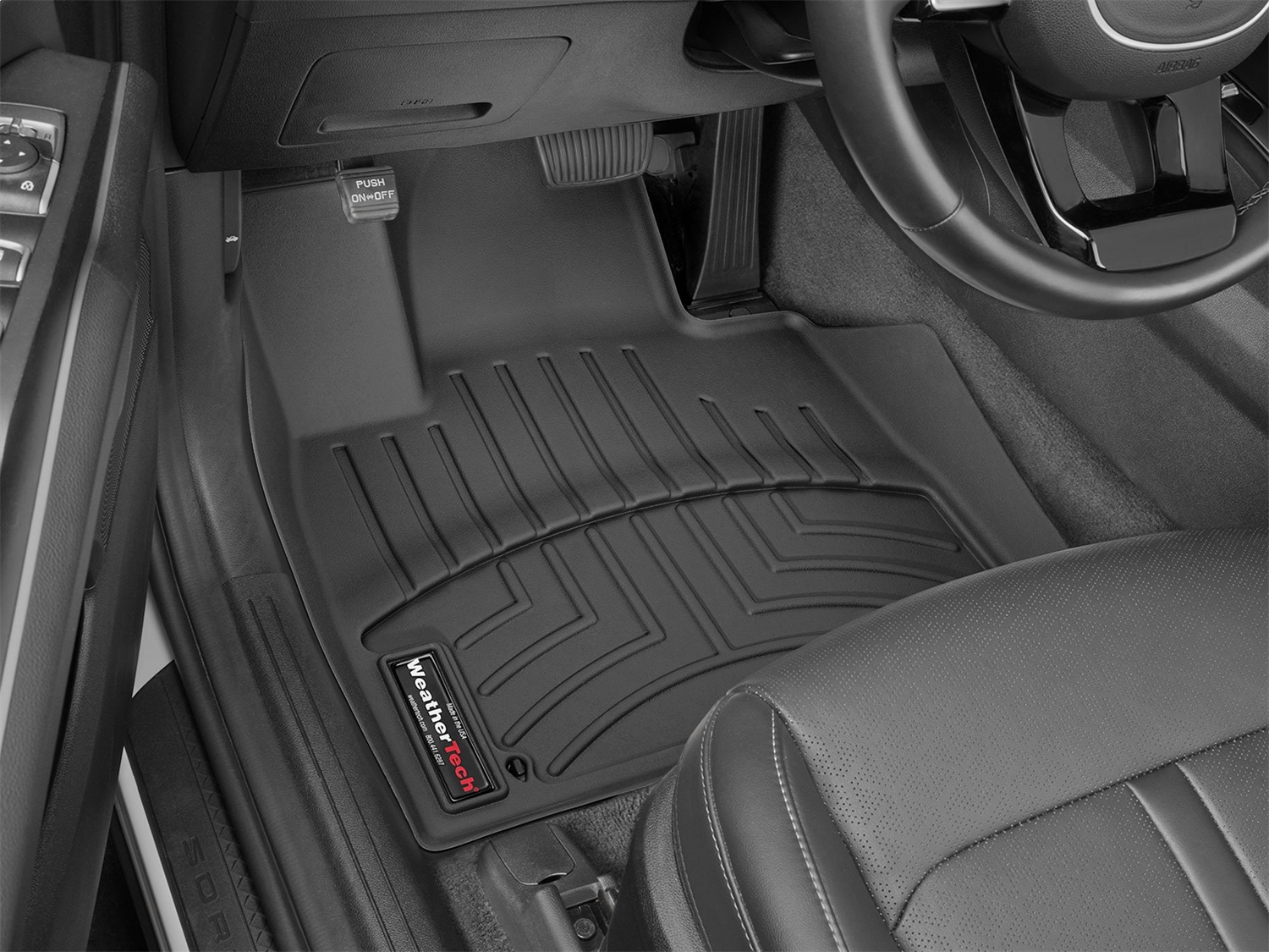 WeatherTech FloorLinerTM DigitalFit; Black; Front 4416501 thumbnail 0