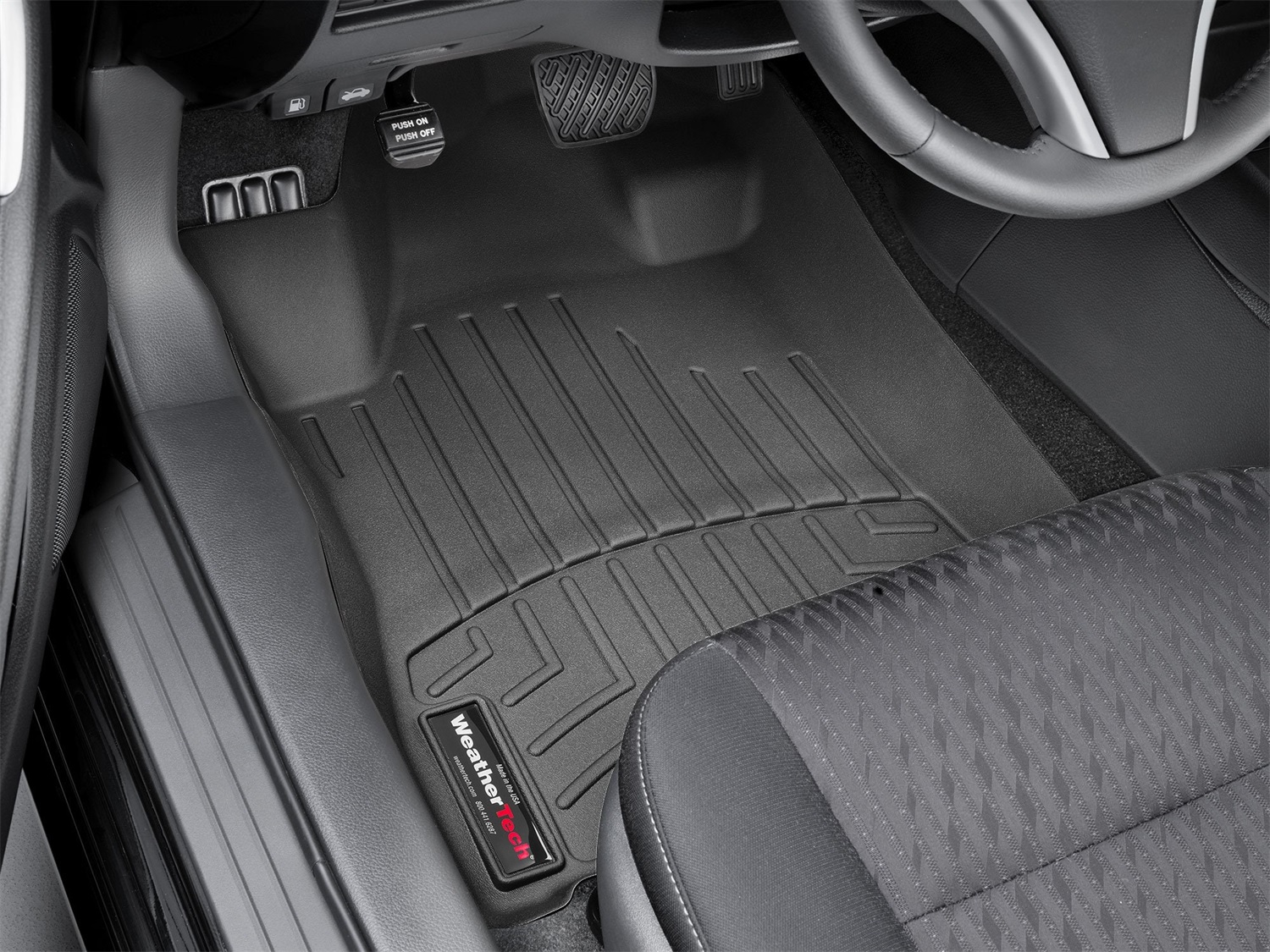 WeatherTech FloorLinerTM DigitalFit; Black; Front 4410471 thumbnail 1