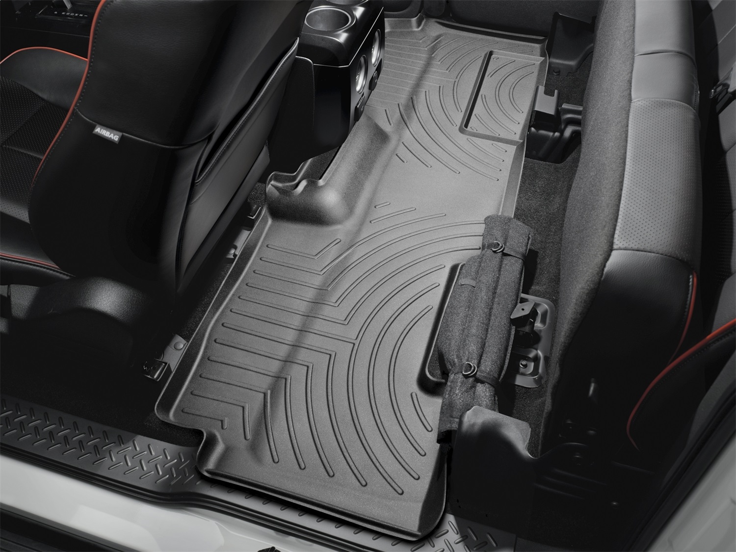 WeatherTech FloorLinerTM DigitalFit; Black; Rear 441792 thumbnail 1