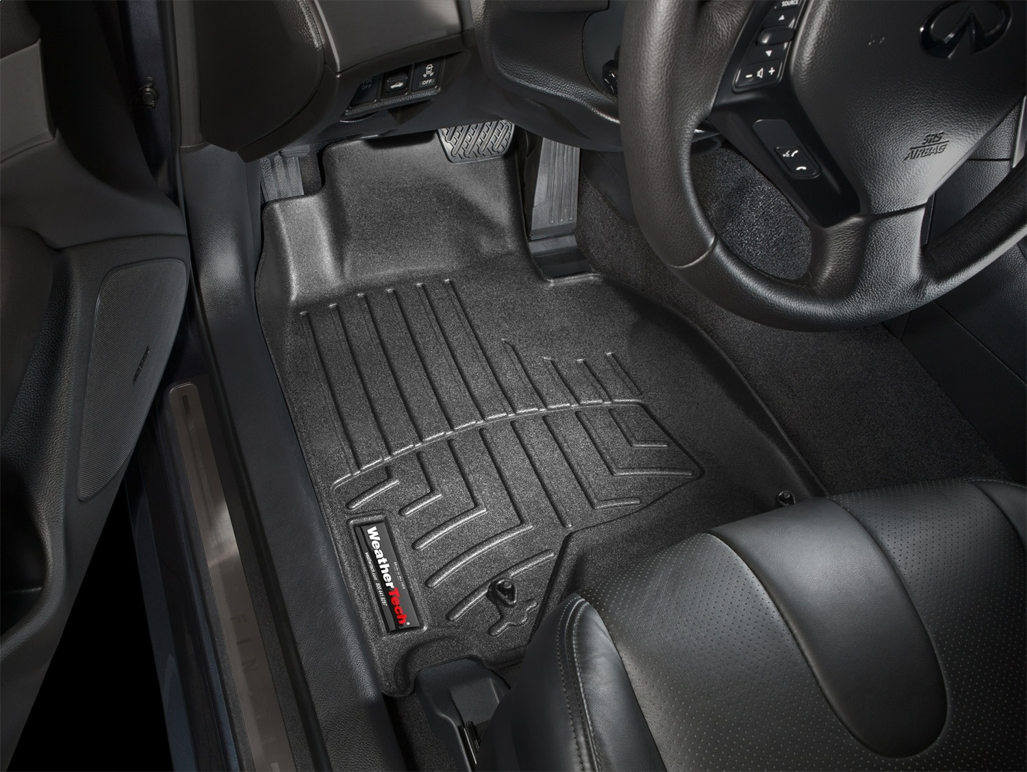 WeatherTech FloorLinerTM DigitalFit; Black; Front 443501 thumbnail 0