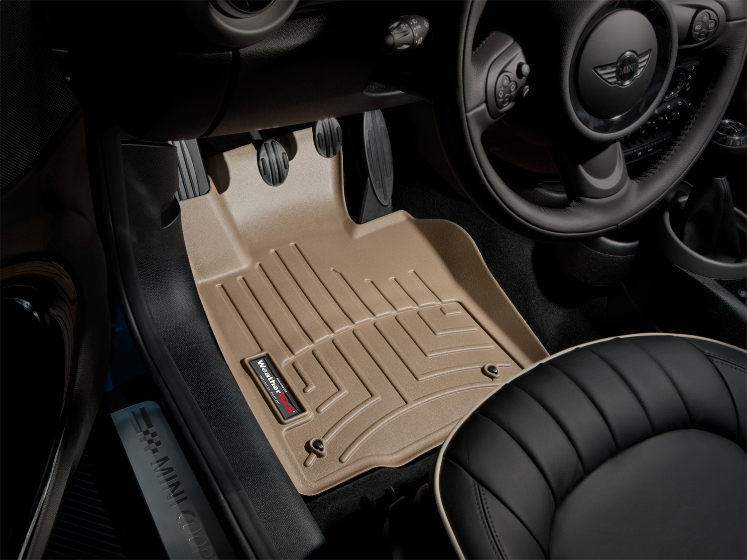 WeatherTech FloorLinerTM DigitalFit; Tan; Front 453551 thumbnail 1