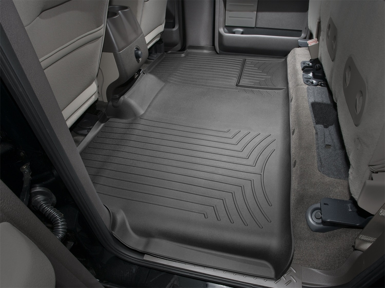 WeatherTech FloorLinerTM DigitalFit; Black; Rear 441793 thumbnail 0