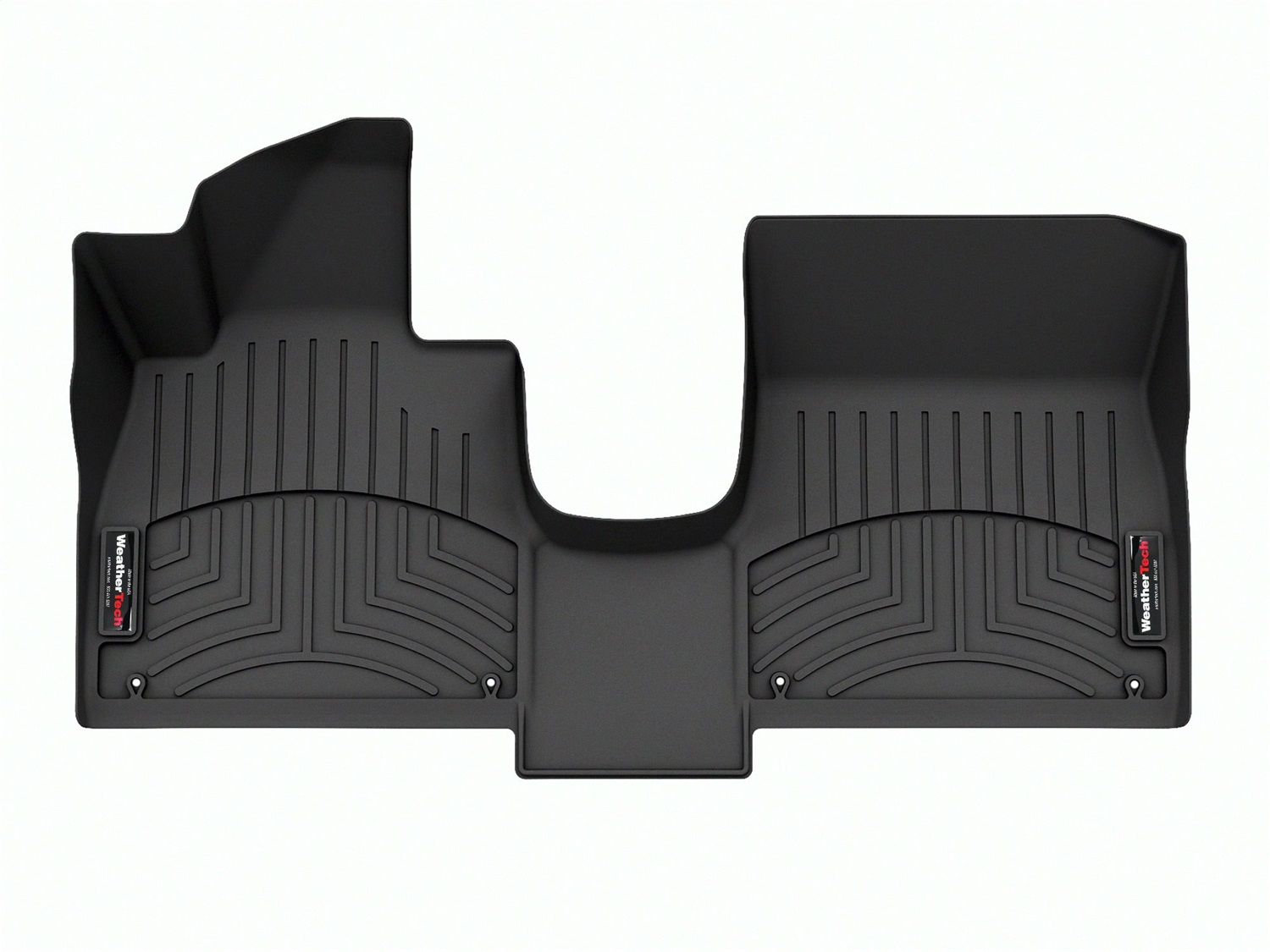 WeatherTech FloorLinerTM DigitalFit; Black; Front; Over The Hump 4418201 thumbnail 0
