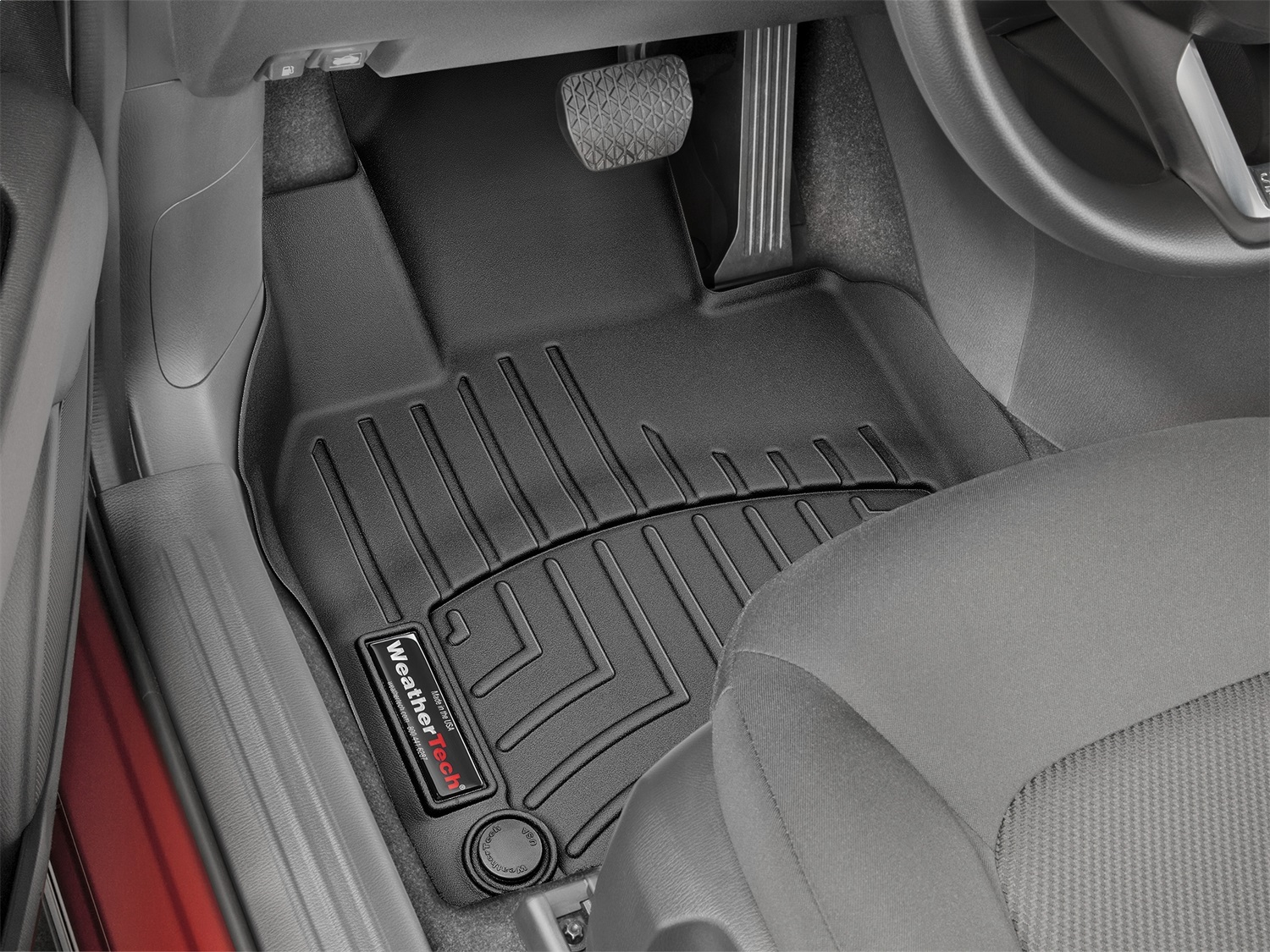 WeatherTech FloorLinerTM DigitalFit; Black; Front 4411871 thumbnail 0