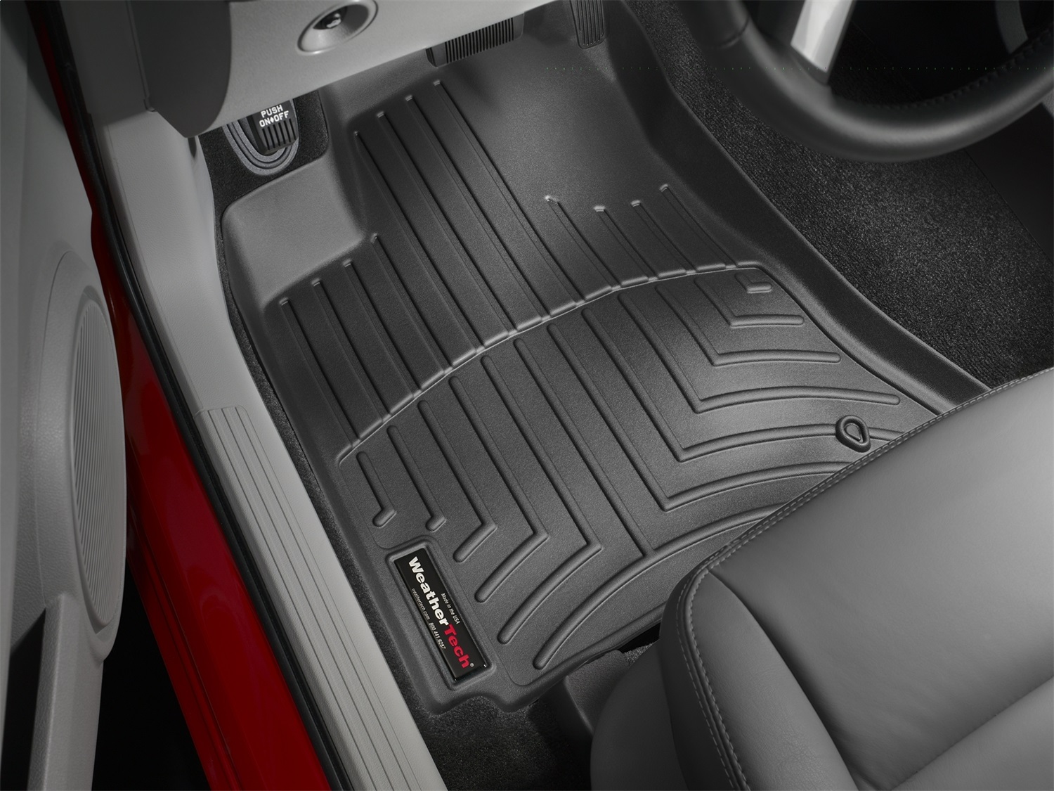 WeatherTech FloorLinerTM DigitalFit; Black; Front 440691 thumbnail 0