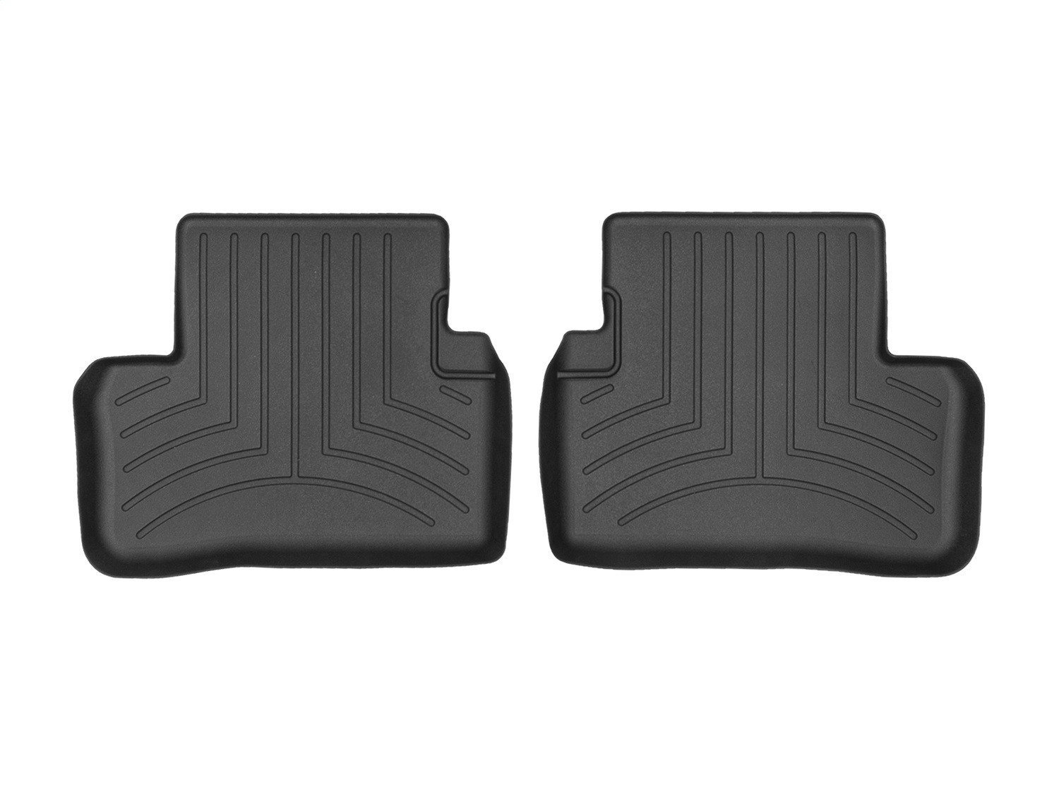 WeatherTech FloorLinerTM DigitalFit; Black; Rear; 2 Pieces 449462 thumbnail 0
