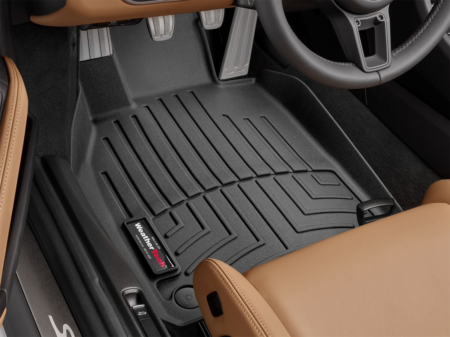 WeatherTech FloorLinerTM DigitalFit; Black; Front 4414651 thumbnail 1