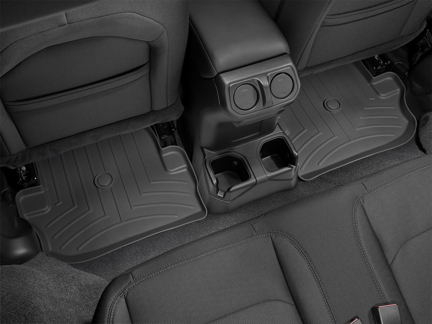 WeatherTech FloorLinerTM DigitalFit; Black; Rear; 2 Pieces 4413133 thumbnail 1