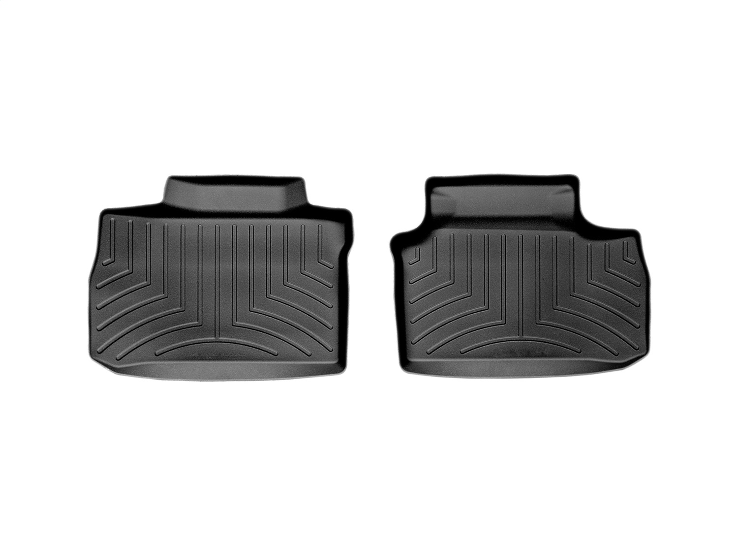 WeatherTech FloorLinerTM DigitalFit; Black; Rear; 2 Pieces 440692 thumbnail 1
