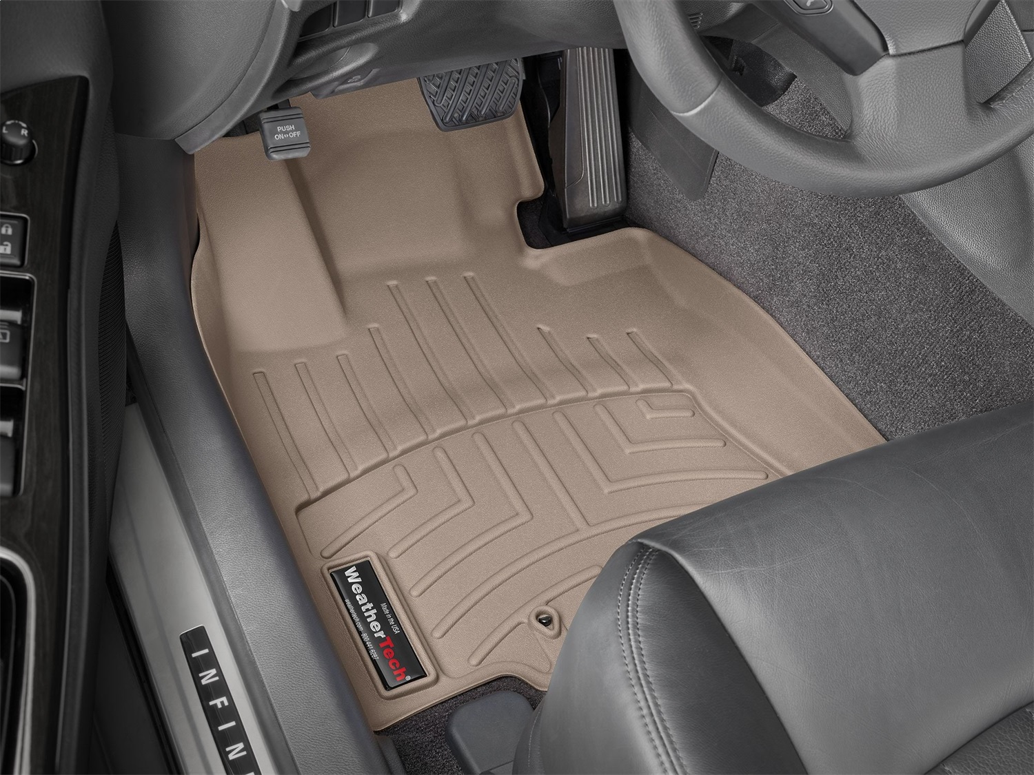WeatherTech FloorLinerTM DigitalFit; Tan; Front 458681 thumbnail 0