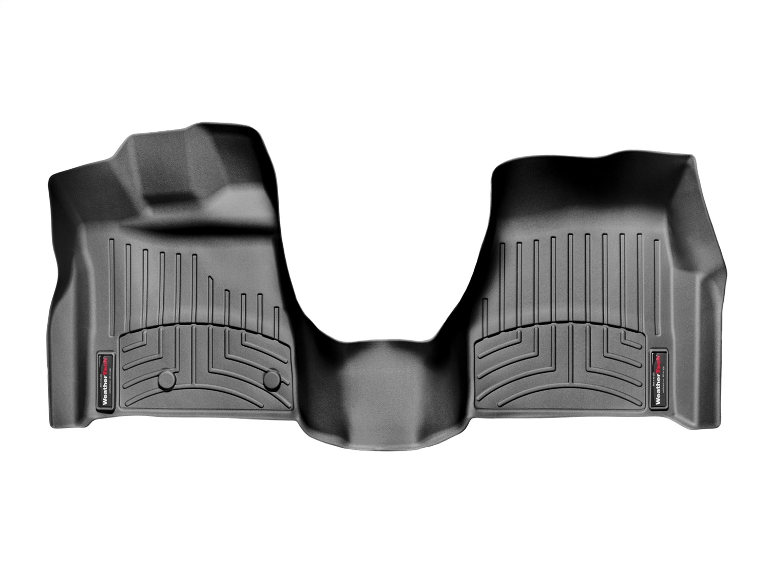 WeatherTech FloorLinerTM DigitalFit; Black; Front; Over The Hump 446831 thumbnail 0