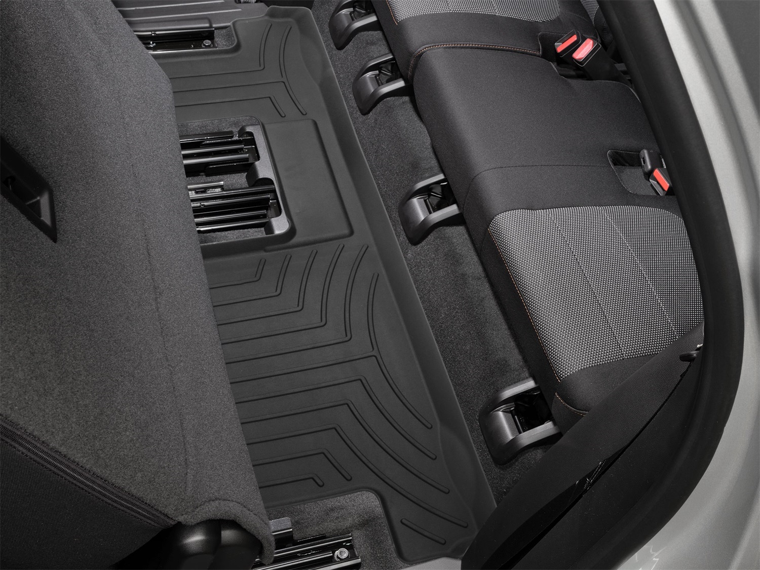 WeatherTech FloorLinerTM HP; Black; Third Row 4412284IM thumbnail 1