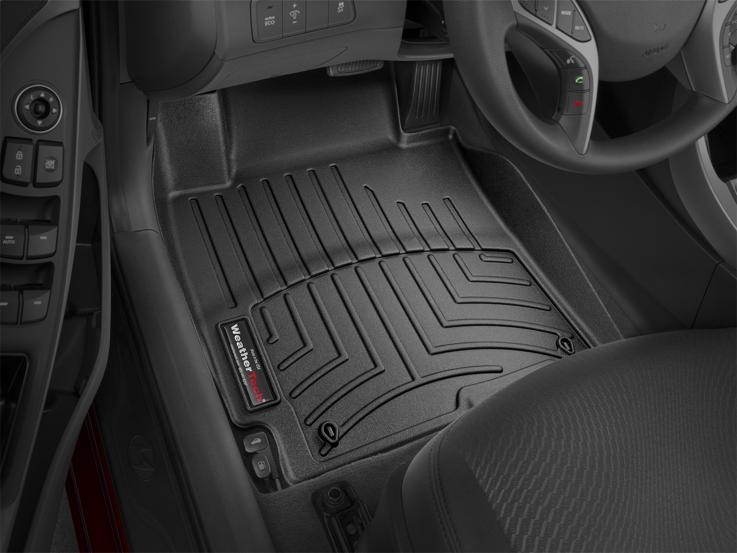 WeatherTech FloorLinerTM DigitalFit; Black; Front 446861 thumbnail 1