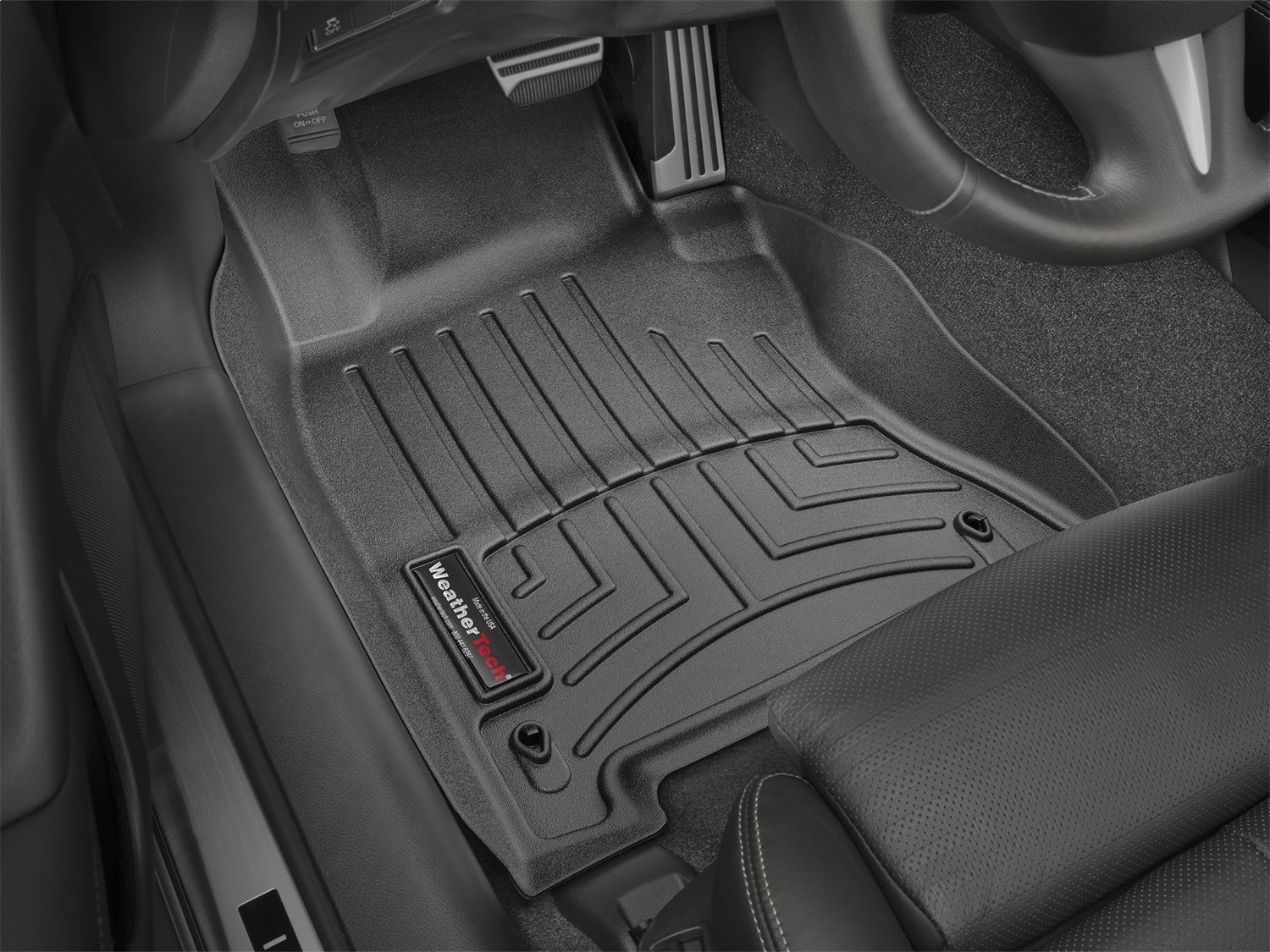 WeatherTech FloorLinerTM DigitalFit; Black; Front 445861 thumbnail 0