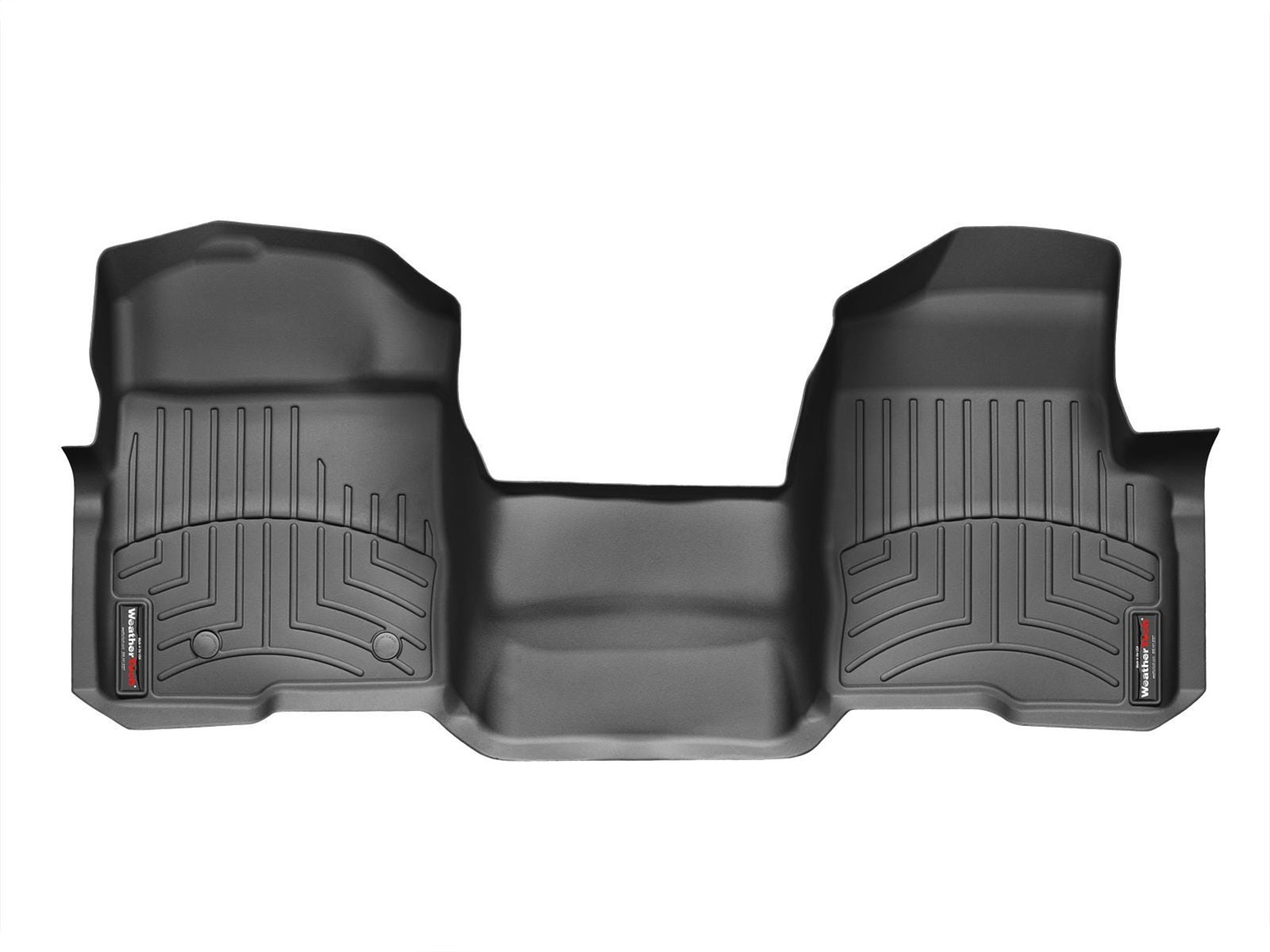 WeatherTech FloorLinerTM DigitalFit; Black; Front; Over The Hump 442951 thumbnail 0