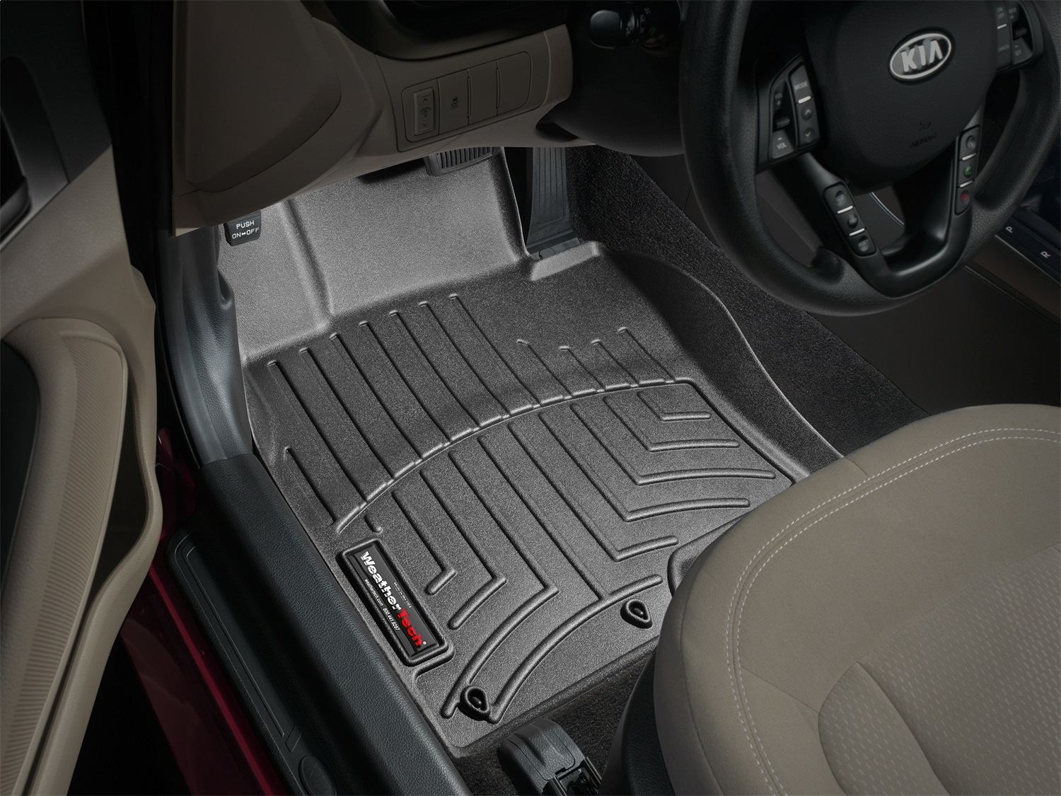 WeatherTech FloorLinerTM DigitalFit; Black; Front 442961 thumbnail 1