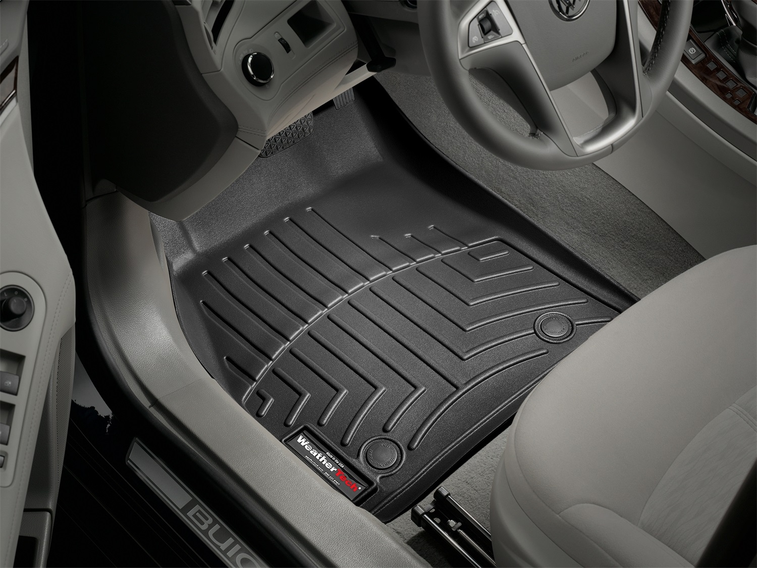 WeatherTech FloorLinerTM DigitalFit; Black; Front 445901 thumbnail 1